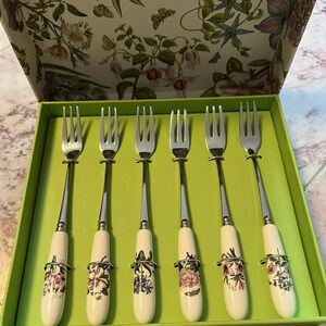 NEW Portmeirion Botanic Garden Set of 6 Pastry Fork